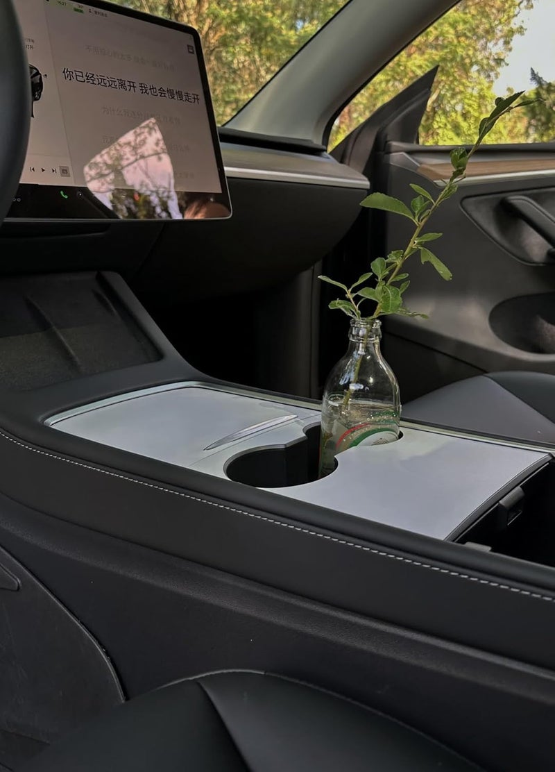 frani Center Console Wrap (White Edition) Designed for Tesla Model 3/Y 2021-2025,Tesla Center Console cover for Model 3/Y(Not for Model 3 Highland 2024-2025) - Image 5
